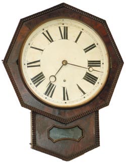 Rare Chauncey Jerome short drop, with fusee movement and ripple front. — Antique Clocks Price Guide
