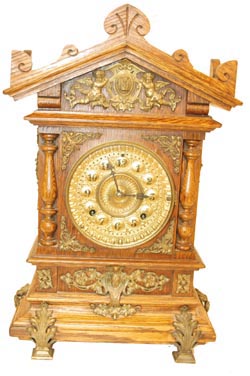 Ansonia Clock Co. mantle clock, "Cabinet C", C. 1894. — Antique Clocks Price Guide