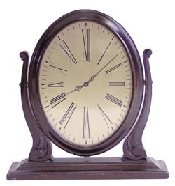 Waltham Swing Frame Clock, C. 1930. Mahogany case, 11" high, good overall condition, just some slight alligatoring of the finish, complete and running. — Antique Clocks Price Guide