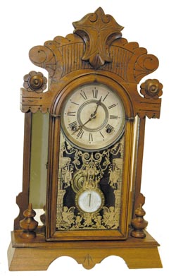 F. Kroeber Clock Co. mirrorside, "Headlight", C. 1888. — Antique Clocks Price Guide