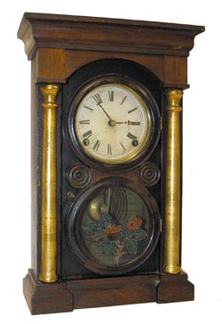 E. Ingraham & Co. "Arch Column No. 1", C. 1860, a very early mantle clock. — Antique Clocks Price Guide