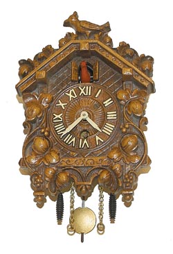 Lux Clock Mfg. Co. miniature Pendulette cuckoo clocks — Antique Clocks Price Guide