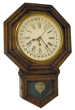 Waterbury Clock Co. calendar wall clock, "10 Inch Arion", C. 1915. — Antique Clocks Price Guide