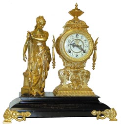 Ansonia Clock Co. statue clock, "Music", C. 1894. — Antique Clocks Price Guide