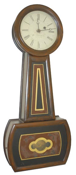 E. Howard & Co., Boston, "Banjo No. 4", C. 1850-1860. The 8 day movement is signed, "A Howard, Boston". — Antique Clocks Price Guide