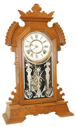 Ansonia Clock Company walnut parlor clock, "Ohio", C. 1891. — Antique Clocks Price Guide