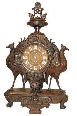 Austrian carved walnut shelf clock, C. 1895-1905. — Antique Clocks Price Guide