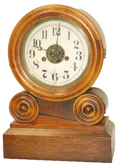 E. Ingraham & Co. shelf clock, "Grecian", C. 1869. — Antique Clocks Price Guide