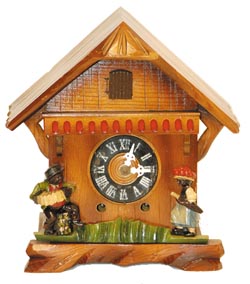 German mini shelf cuckoo, 30 hour permanent pendulum movement is running. — Antique Clocks Price Guide