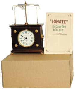 "Ignatz" The Horolovar flying Pendulum Clock, C. 1977. — Antique Clocks Price Guide
