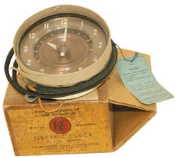 Car clock by Jaeger, New York, for Kaiser Frazer, Willow Run, Mich. — Antique Clocks Price Guide