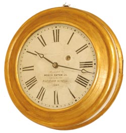 Brewster & Ingrahams gallery with a signed 8 day brass spring, horizontal movement. — Antique Clocks Price Guide
