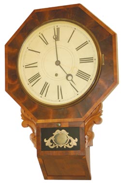 Waterbury Clock Company, wall clock, "Drop Octagon", C. 1875. — Antique Clocks Price Guide