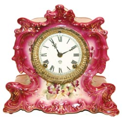 Ansonia Clock Co. porcelain cased, "Whisper", C. 1901. — Antique Clocks Price Guide