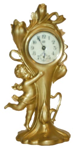 Jennings Brothers novelty clock, 8.5" high. — Antique Clocks Price Guide