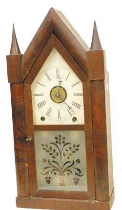 Brewster & Ingrahams, Bristol, Conn. Sharp Gothic or Steeple clock, C. 1843-1852. — Antique Clocks Price Guide