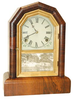 Gilbert Manfg Co. octagon top shelf clock, "Comet", C. prior to 1871 because this company ceased doing business because of fire. — Antique Clocks Price Guide