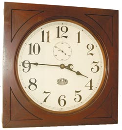 Sangamo gallery clock. Signed dial and plaque on the back. — Antique Clocks Price Guide