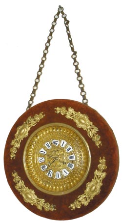 Ansonia Clock Co. "Round Plush Plaque", C. 1886. — Antique Clocks Price Guide