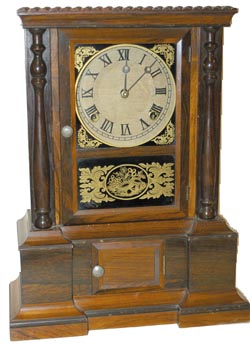 Atkins Clock Company, Bristol, Conn., 8 day shelf clock, "London" model, C. 1870. — Antique Clocks Price Guide