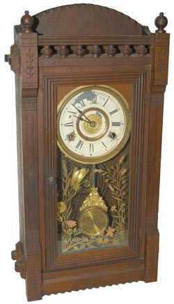 New Haven Clock Co. walnut parlor clock, "Trent", C. 1883. — Antique Clocks Price Guide