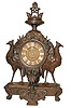 Austrian carved walnut shelf clock, C. 1895-1905.