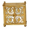 Swiss 8 day desk clock, in a brass case almost 4" square.