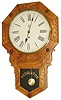 New Haven Clock Co. hanging short drop clock, "Blake", C. 1900.