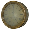 Early double wind, time only, brass ships clock. 10" brass dial, edge to edge, 9" chapter ring, and is signed, "Potter & Hoffman, Philadelphia, PA."