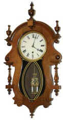 Ansonia Brass & Copper Co. "Hanging Monogram", ca 1874. — Antique Clocks Price Guide