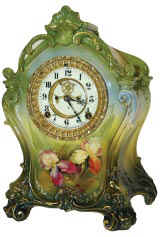 Ansonia Clock Co. Royal Bonn cased, "La Mine", ca 1904. — Antique Clocks Price Guide