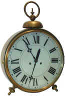 German novelty clock, ca 1900's, designed as large alarm clock, heavy-weighs approx. 15-20 lbs. — Antique Clocks Price Guide