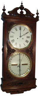 Ithaca Calendar Clock Co., "Regulator No. 1" ca. 1875. — Antique Clocks Price Guide