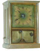 Yale Clock Co. miniature metal cottage clock ca.1880's. — Antique Clocks Price Guide