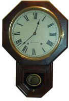 Seth Thomas Schoolhouse Clock, ca.1909, Model "12 inch drop octagon". — Antique Clocks Price Guide
