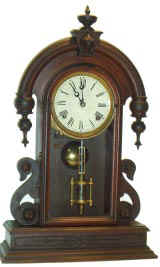 Kroeber walnut shelf clock, "Parisian" ca.1898. — Antique Clocks Price Guide