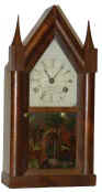 Conn. 30 hour steeple, double fusee movement that is mounted on steel plates which are attached to the lower end of the brass movement plates. — Antique Clocks Price Guide