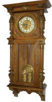 Gustav Becker, 2 weight Vienna Regulator, ca 1882, which is considered a pretty early Becker clock. — Antique Clocks Price Guide