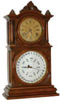 E. Ingraham double dial, known only as "Ingraham Calendar", ca 1881. — Antique Clocks Price Guide