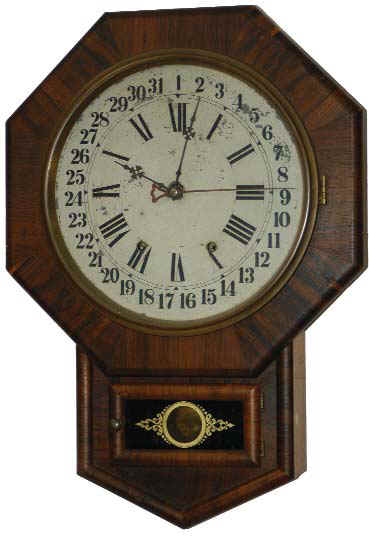 New Haven Clock Co. "Drop Octagon, R. C.", ca 1880. — Antique Clocks Price Guide