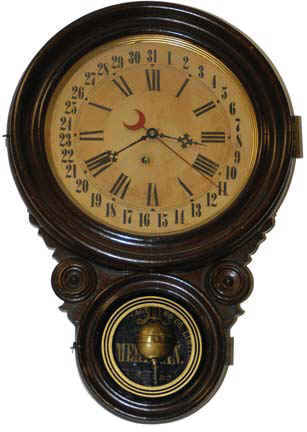 E. Ingraham Clock Co. "Meridian" model, made for the Lovell Manufacturing Co., Limited, of Erie, Pa. — Antique Clocks Price Guide