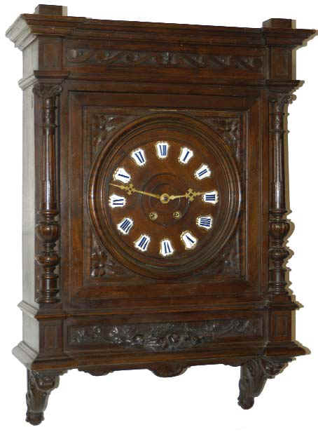 French highly carved wall clock. — Antique Clocks Price Guide