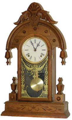 Walnut case clock made by Charlie Holland, c. 1990 — Antique Clocks Price Guide