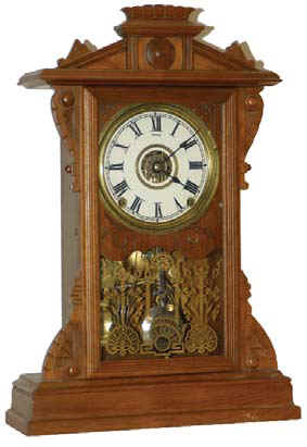 Seth Thomas City Series clock, the "Reno", ca 1887, and so stamped on the case back at the factory. — Antique Clocks Price Guide