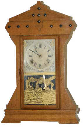 Seth Thomas oak mantle clock, one of the "Fleet Series", ca 1909. — Antique Clocks Price Guide