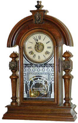 Ansonia Clock Co. upscale mantle clock, the "King", ca 1880. — Antique Clocks Price Guide