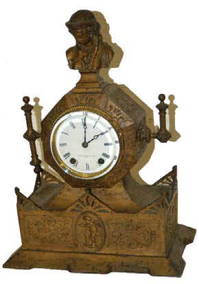 Seth Thomas Sons & Co. N.Y. on the dial, "Seth Thomas & Sons, Thomaston, Conn.", on the 8 day round movement. — Antique Clocks Price Guide