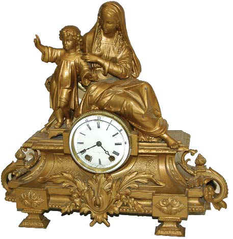 "Seth Thomas Sons & Co., Thomaston, Ct.", signed on the round French type 8 day movement which is running nicely. — Antique Clocks Price Guide