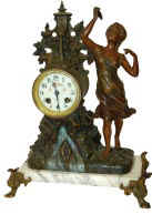 French mantle piece with outside count, bell strike, 8 day movement signed, "Scgiete Clusienne, S.C.A.F.H., Cluses". — Antique Clocks Price Guide