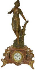 French statue with marble base. — Antique Clocks Price Guide